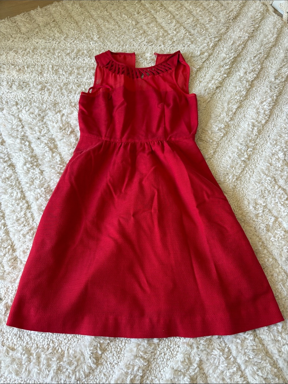 Maeve Red Sleeveless Fit & Flare Dress